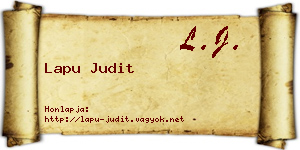 Lapu Judit névjegykártya